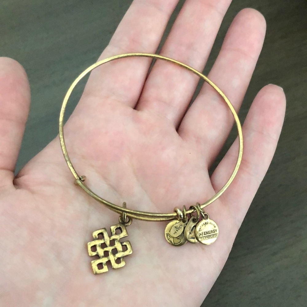 Alex and Ani gold charm bangle